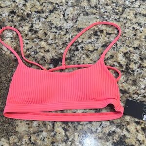 Vibrant Coral Bikini Top
